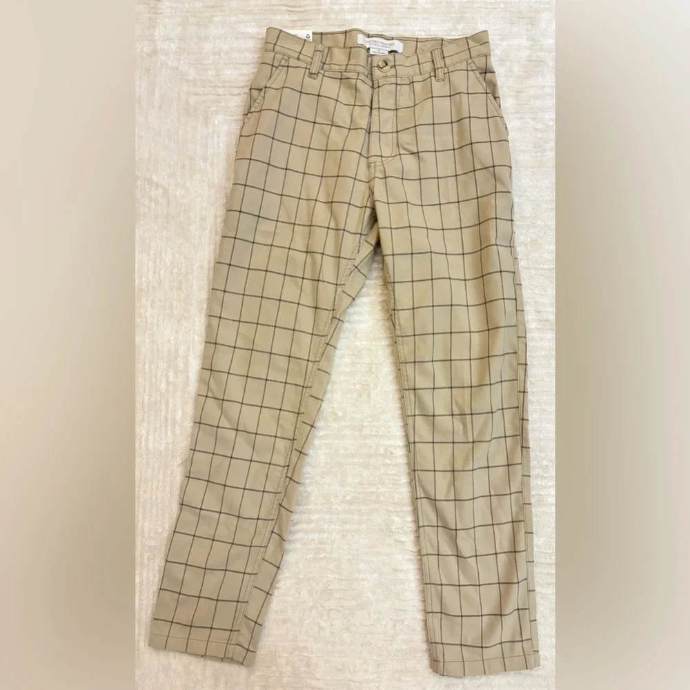NWT - Cotton On Oxford Trousers in Beige Window - Size 28